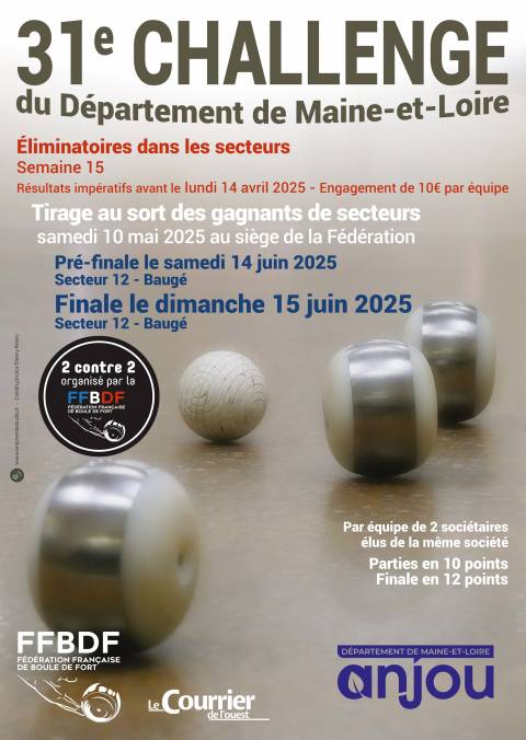 Affiche A4 ChallengeMaineEtLoire FFBDF 25